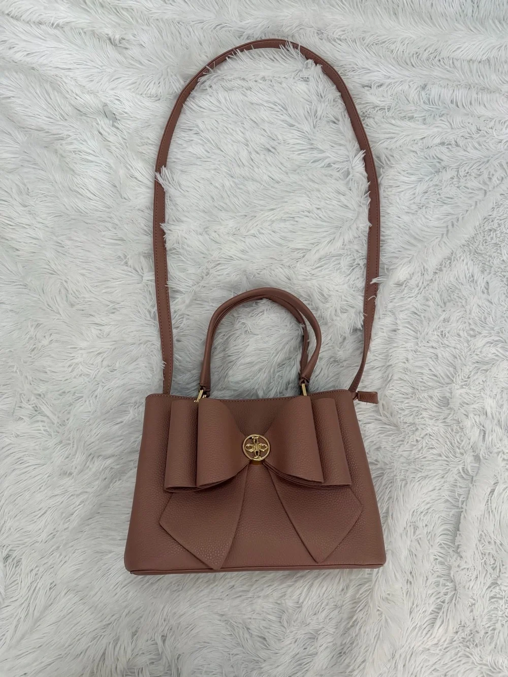 Grossi New York Mauve Bow Handbag / Crossbody-NWOT